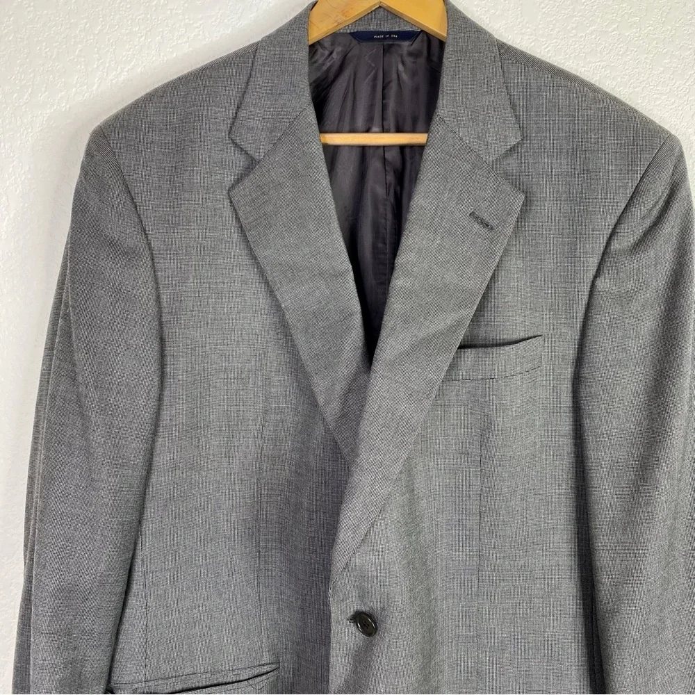 Brooks Brothers Gray 100% Worsted Wool Blazer Jacket